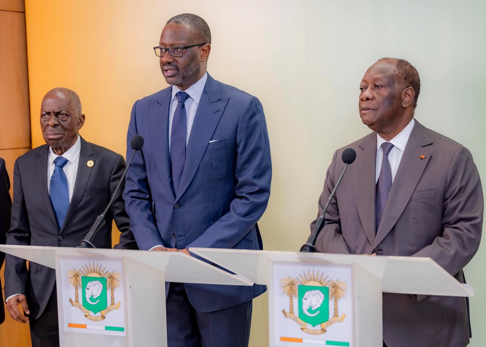 Après son audience avec Ouattara, Tidjane Thiam: "Je suis venu présenter mes respects au Président" 