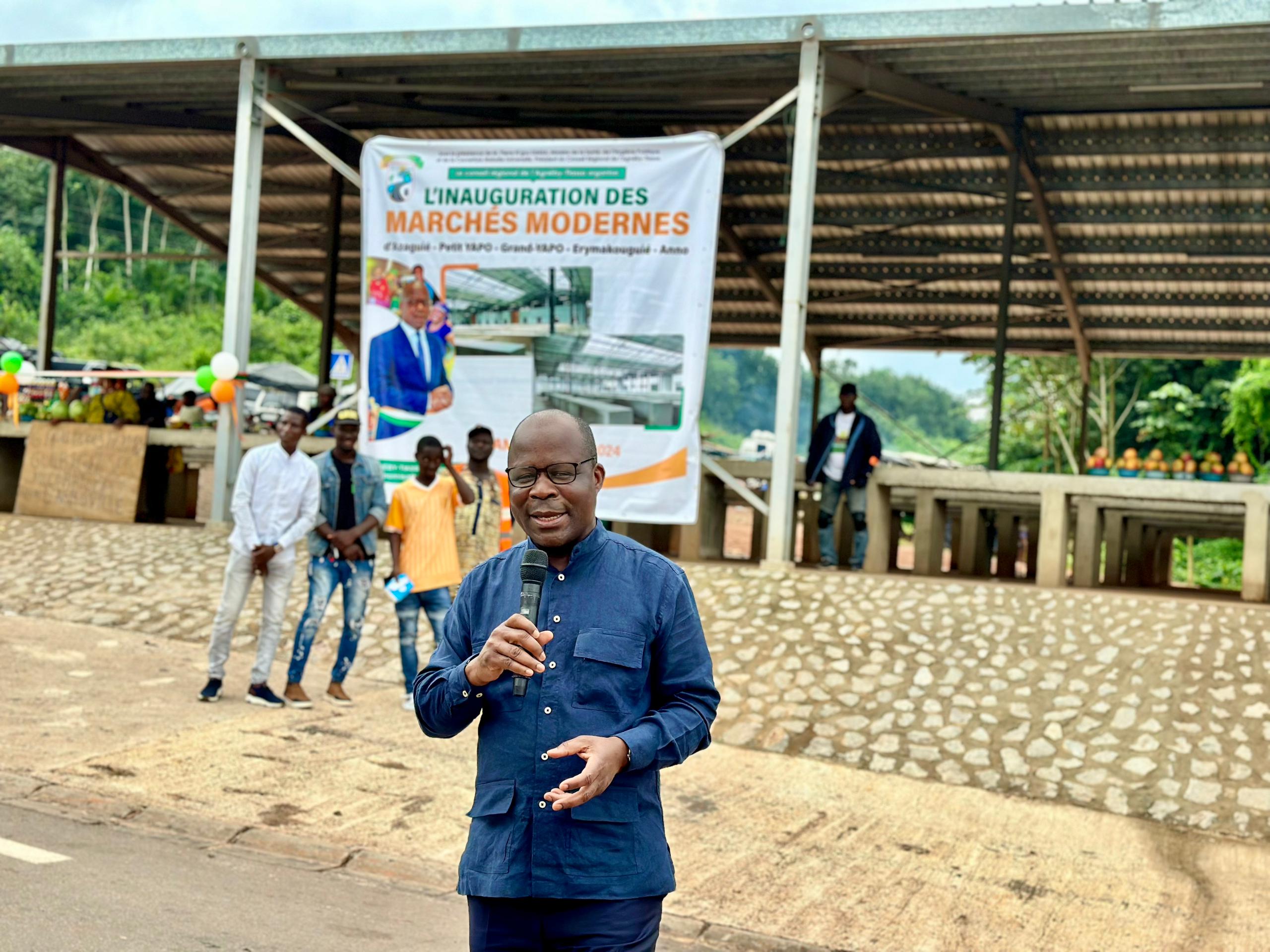 Autonomisation des femmes de l'Agnéby-Tiassa: Pierre Dimba inaugure 05 marchés modernes dans le département d’Agboville