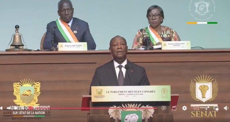 Discours sur l'état de la Nation: Ouattara rassure les parlementaires de la bonne santé de l’économie ivoirienne 