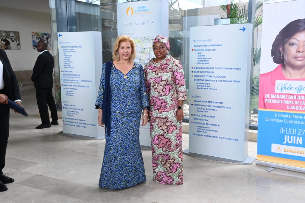 Côte d'Ivoire: Ana Dias Lourenço, Première dame d'Angola, en visite à l'hôpital Mère-Enfant de Bingerville