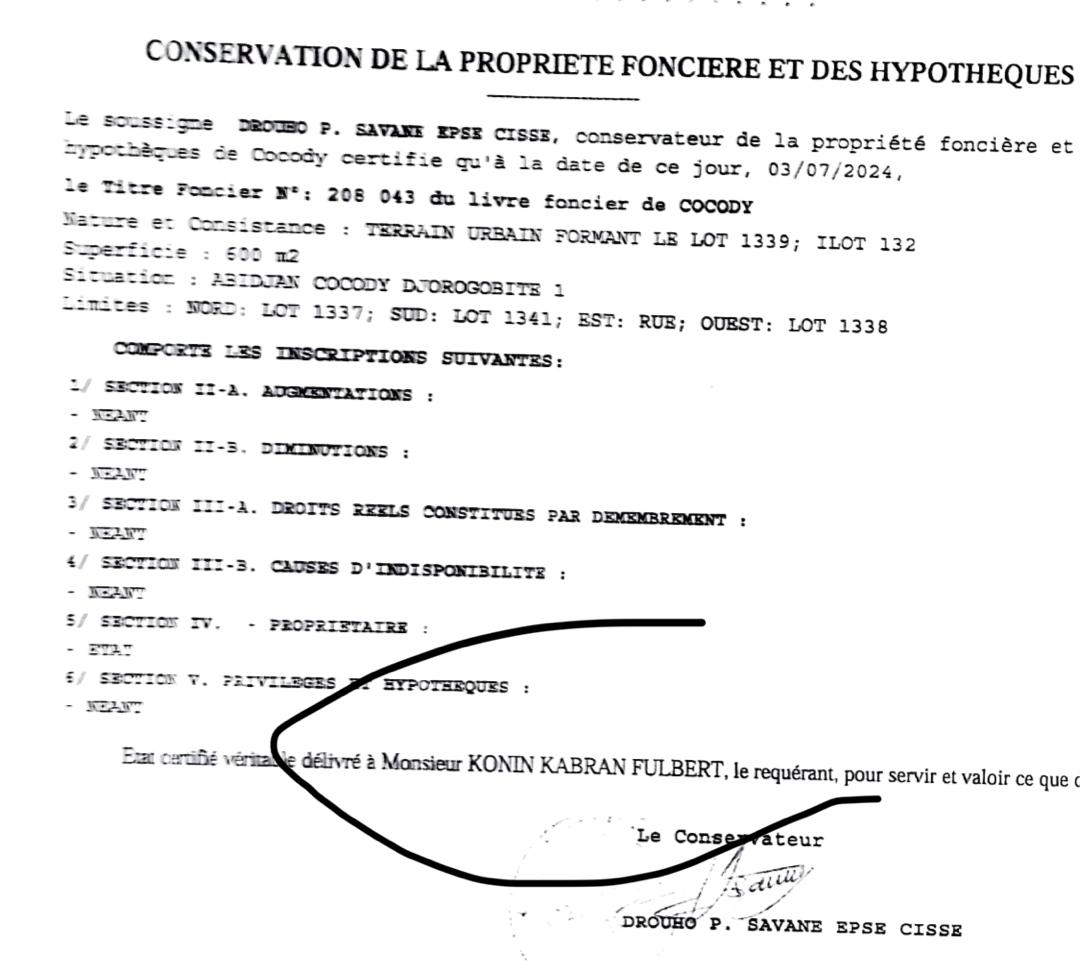 Abidjan: Après plus de 30 ans de spoliation, Konin Kabran Fulbert récupère ses 503 lots à Cocody Djorobité