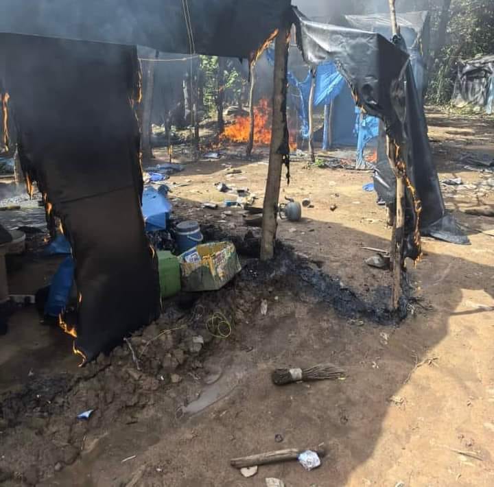 Niakara: Un site d’orpaillage clandestin détruit par la Gendarmerie à Brobroyaha