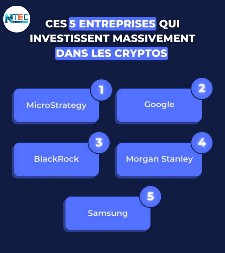 Ces 5 entreprises qui investissent massivement dans les cryptos